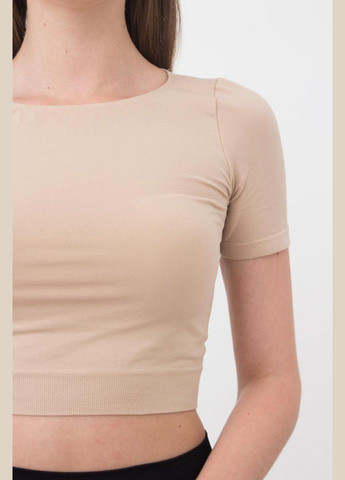 Топ жіночій безшовний з коротким рукавом та круглим вирізом Giulia CROP T-SHIRT (316683765)