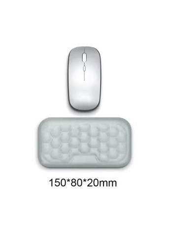 Ергономічний килимок підставка під руки зап'ястя для клавіатури з піни з ефектом пам'яті 1 шт Чорний Neon (362577133)