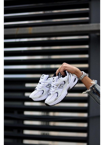 Белые демисезонные кроссовки мужские new balance 530 white silver navy blue нью беланс 530 No Brand