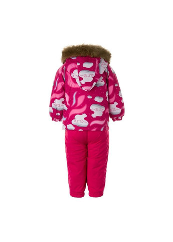 Фуксиновая детский зимний комплект avery, куртка и полукомбинезон, р.80, фуксия с принтом/фуксия () Huppa 41780030-13263-080