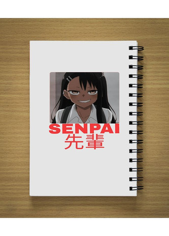 Блокнот Sketchbook Скетчбук с принтом anime Don’t Toy With Me, Miss Nagatoro | аниме Не издевайся Нагаторо сан #02 Kika (366873630)