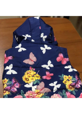 Детская демисезонная жилетка синего цвета для девочки с утеплением синтепон Else (363553250)