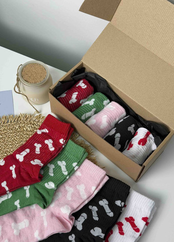 Белые хлопковые носочки «перцы» VIDCHUY рисунки (316157479)