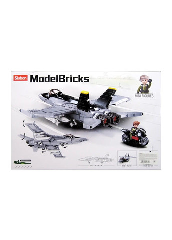 Військовий конструктор ВПС Топ Ган Меверік сучасний літак винищувач та льотчик з мотоциклом Sluban (338432607)