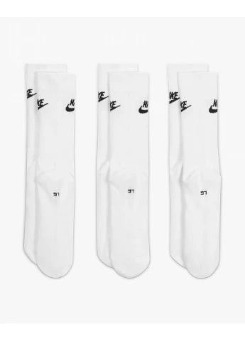 Носки U Nk Nsw Everyday Essential Cr White (3 пары) Dx5025-100 Nike (397851584)