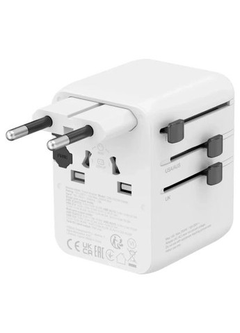 Зарядний пристрій (CNS-TA70W1006W) Canyon OnTour 70 3xUSB-C + 2xUSB-A EU/UK/US/AUS 70W White (369881085)