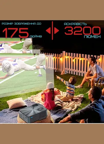 Домашний Проектор Мини WIFI 3200 Lumen с динамиком + Bluetooth 5.0 C9 Pro 1920*1080 P Full HD Cheerlux (307173188)