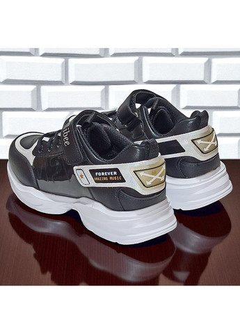 Черные демисезонные ортопедические демисезонные кроссовки на липучке для мальчика клиби Clibee