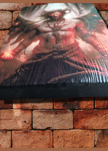 Панно на дереве «Искушение тьмы. Демон в мужском образе» мистический декор авторская ручная работа Handmade (343047097)