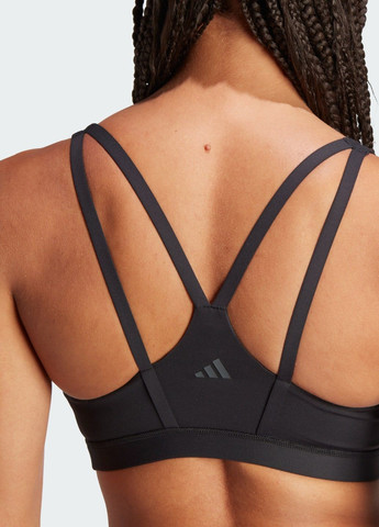 Чорний спортивне бра all me medium-support adidas інтерлок