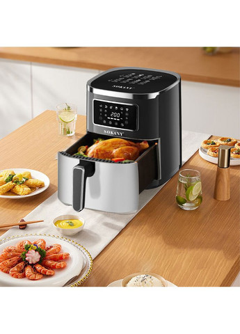 Аерофритюрниця 7 л, SK-10052 + Подарунок 100 шт. Форми для фритюрниці/Кухонний аерогриль/Бультипіч Sokany (367058222)
