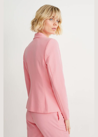 Розовый женский пиджак regular fit C&A однотонный - всесезон