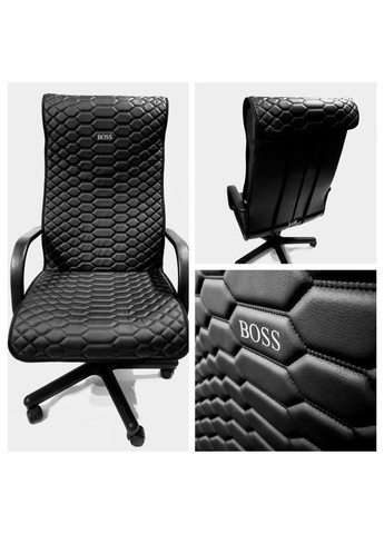 Чехол на офисное кресло черный BOSS экокожа 00878 No Brand (351901942)