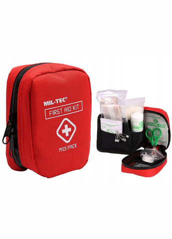 Мини аптечка тактическая Укомплектованная Красная FIRST AID PACK MINI RED (16025810) Mil-Tec (292132526)