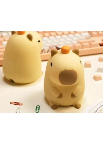 Ночник силиконовый аккумуляторный Capybara Капибара с таймером ZH-127 No Brand (362453008)