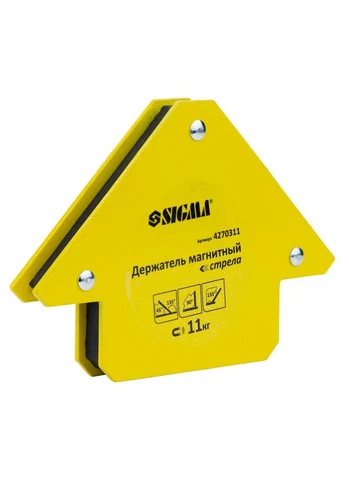 Магнит для сварки стрела 11кг 75×65мм (45°, 90°, 135°) (4270311) Sigma (386513118)