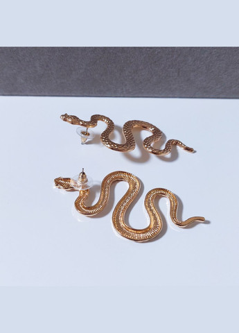 Сережки Змія велики висячі MK1296-1 золотий DeKolie (314827574)