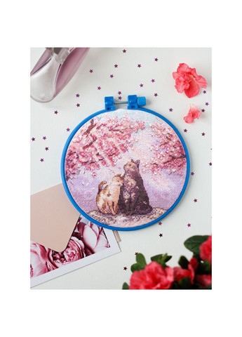 Набор для вышивки крестиком "Солнечные лучики" AHM043 с пяльцами Abris Art (302452585)