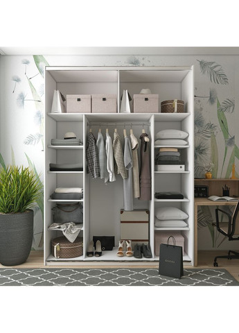 Шкаф купе G-Caiser Белый/Белый 2 ДСП/3 части 200х60х240 (DRS-011846) Doros (361998922)