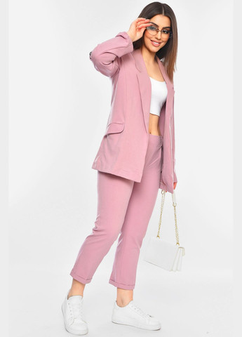 Костюм женский однотонный светло-розового цвета Let's Shop (336493866)