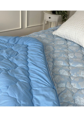 Ковдра євро подвійна 4 сезони з холлофайбера 21563 195х215 см синя Arda (369014421)