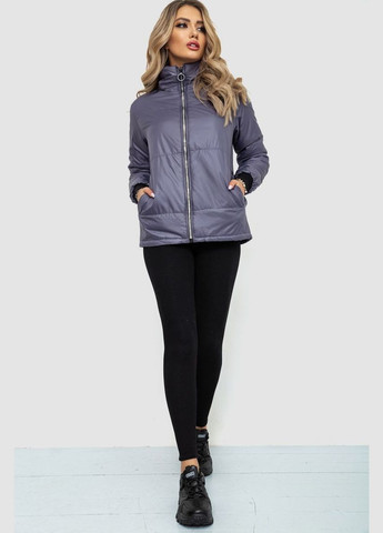 Комбинированная демисезонная куртка женская демисезонная, цвет темно-сиреневый, 244r1505 Ager