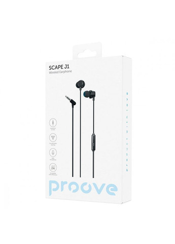Проводные вакуумные наушники Scape J1 (3.5mm) black Proove (296808579)