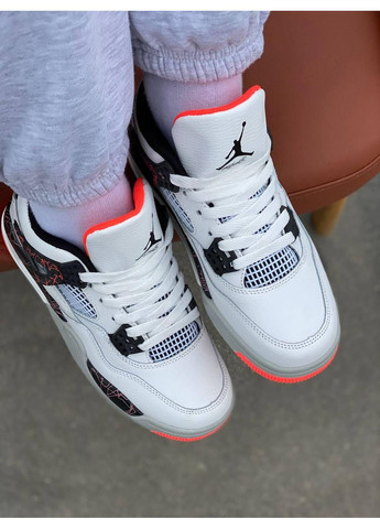 КРОСІВКИ ЖІНОЧІ NIKE AIR JORDAN RETRO 4 FIGHT NOSTALGIA 2 НАЙК АІР ДЖОРДАН No Brand білі демісезони (368887715)