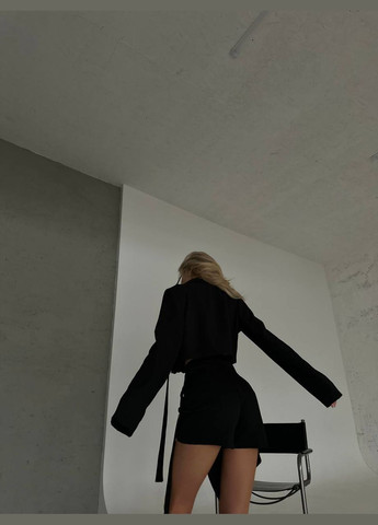 Жіночий костюм спідниця та піджак колір чорний р.42/44 454740 New Trend (290111727)