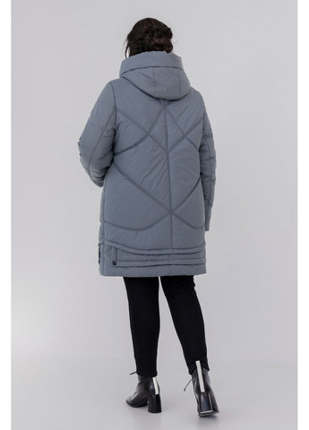 Серая зимняя пальто прямого силуэта еврозима all posa (ap102136p) A'll Posa
