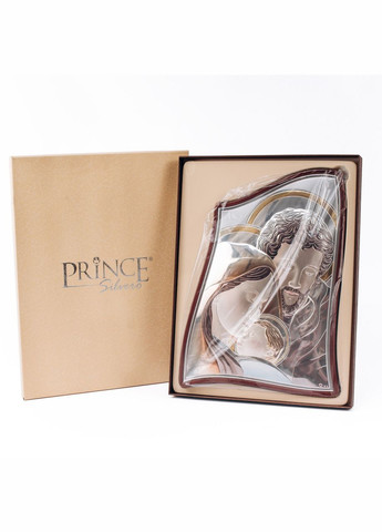 Срібна ікона "Святе Сімейство" 16,5x22,5 вкрита різнокольоровою ювелірною емаллю Prince Silvero (276972695)