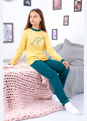 Зеленая всесезон пижама для девочки (подростковая) кофта + брюки Носи своє