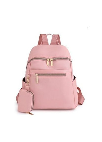 Жіночий рюкзак нейлоновий рожевий з ключницею КиП (287327604)