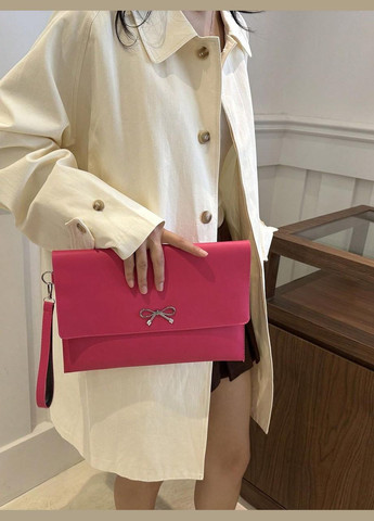 Женская классическая сумка 1745 клатч на ремешке розовая No Brand (313235514)