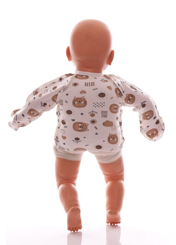 Сорочка з подряпинами для дівчинки інтерлок з котиками біла 62 см (54594) BABYKROHA (368561418)