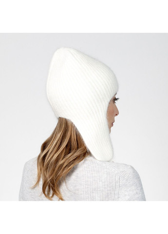 Шапка вушанка жіноча ангора молочна ЯРИНА LuckyLOOK 586-383 (322792530)
