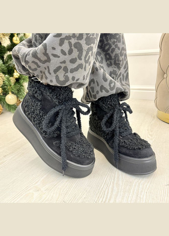 Черевики жіночі замшеві з барашком тедді Vasha para (315933109)