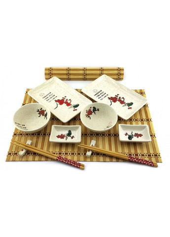 Сервиз для суши (2 персоны)(39х27,5х5,5 см) Птица на ветке сакуры No Brand (306848637)