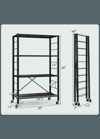 Стелаж Scooby складаний в стилі Loft Costway (362028102)