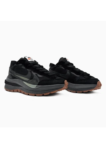 КРОССОВКИ ЖЕНСКИЕ NIKE VAPORWAFFLE X SACAI BLACK НАЙК ВАПОРВАФЛ ЧЕРНЫЕ No Brand чёрные демисезоны (392016192)