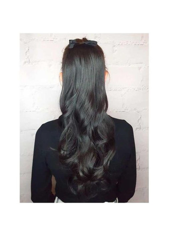 Шиньйон накладний хвіст на стрічці Didaka хвилясте волосся "Брюнетка" довжина 48см. Гарний, густий, хвилястий хвостик China (360603660)