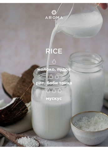 Аромат / Віддушка RICE 1 кг - для свічок, аромадифузорів, рум-спреїв Aroma (316648849)