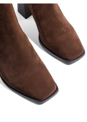 Осенние женские ботинки jr625-10 коричневый велюр MIRATON тканевые