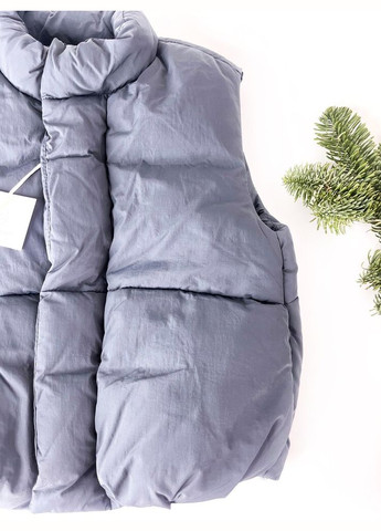 Демисезонный жилет 98 см графитовый артикул Л715 Zara (316038629)