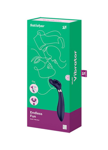Вібратор для пар Endless Fun Blue, три мотори, багатофункціональний Satisfyer (366875891)