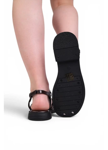 Босоніжки жіночі лакові коричневі 351133 Fashion (397031112)