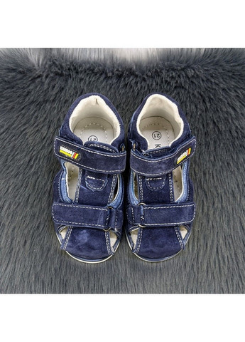 Темно-синие повседневные босоножки детские для мальчика Kimboo на липучке