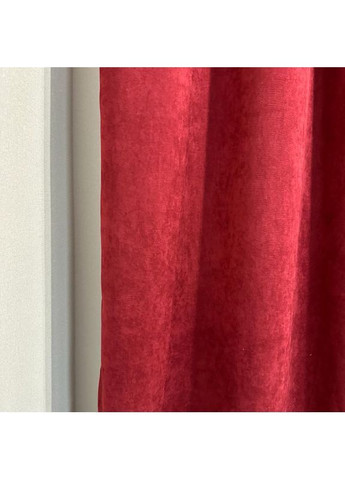 Комплект штор бордового цвета микровелюр "Luxury Touch" (2 шт. по 1.5x2.7 м) - готовы на тесьме. Роскошь и уют! No Brand (366561126)