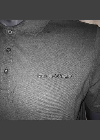 Черная футболка поло с коротким рукавом Karl Lagerfeld