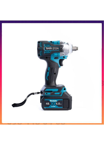 Безщітковий акумуляторний ударний гайковерт TW007GM 500Hm (48V 6AH) з набором головок Макіта Makita (368682218)